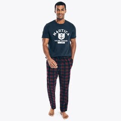 PLAID FLEECE SLEEP PANT,Rio Red,large