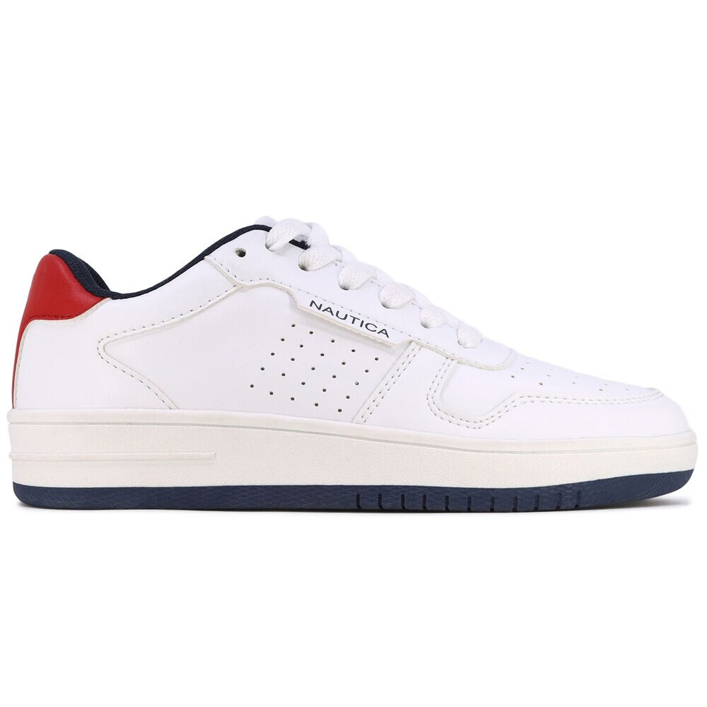 Boys' Logo Lace-Up Sneaker,Egret,large