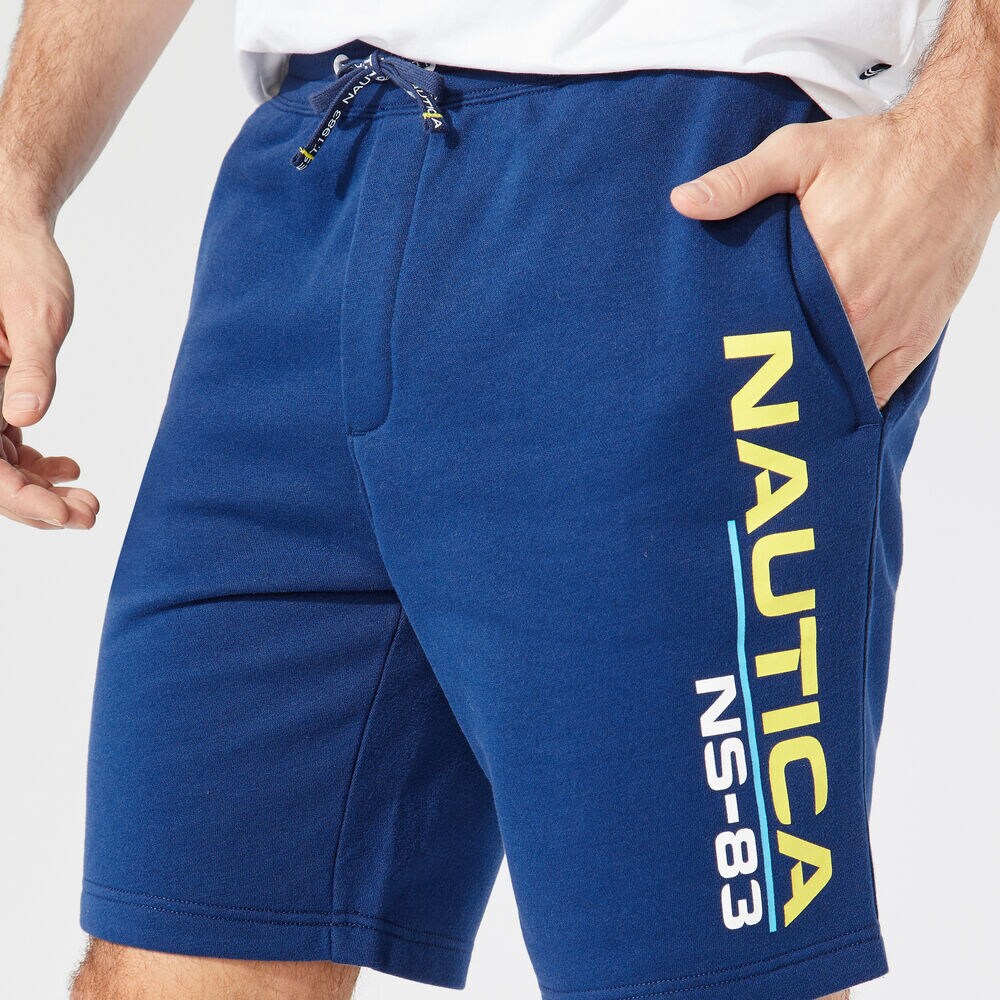 NS-83 PRINT KNIT SHORTS,Estate Blue,large