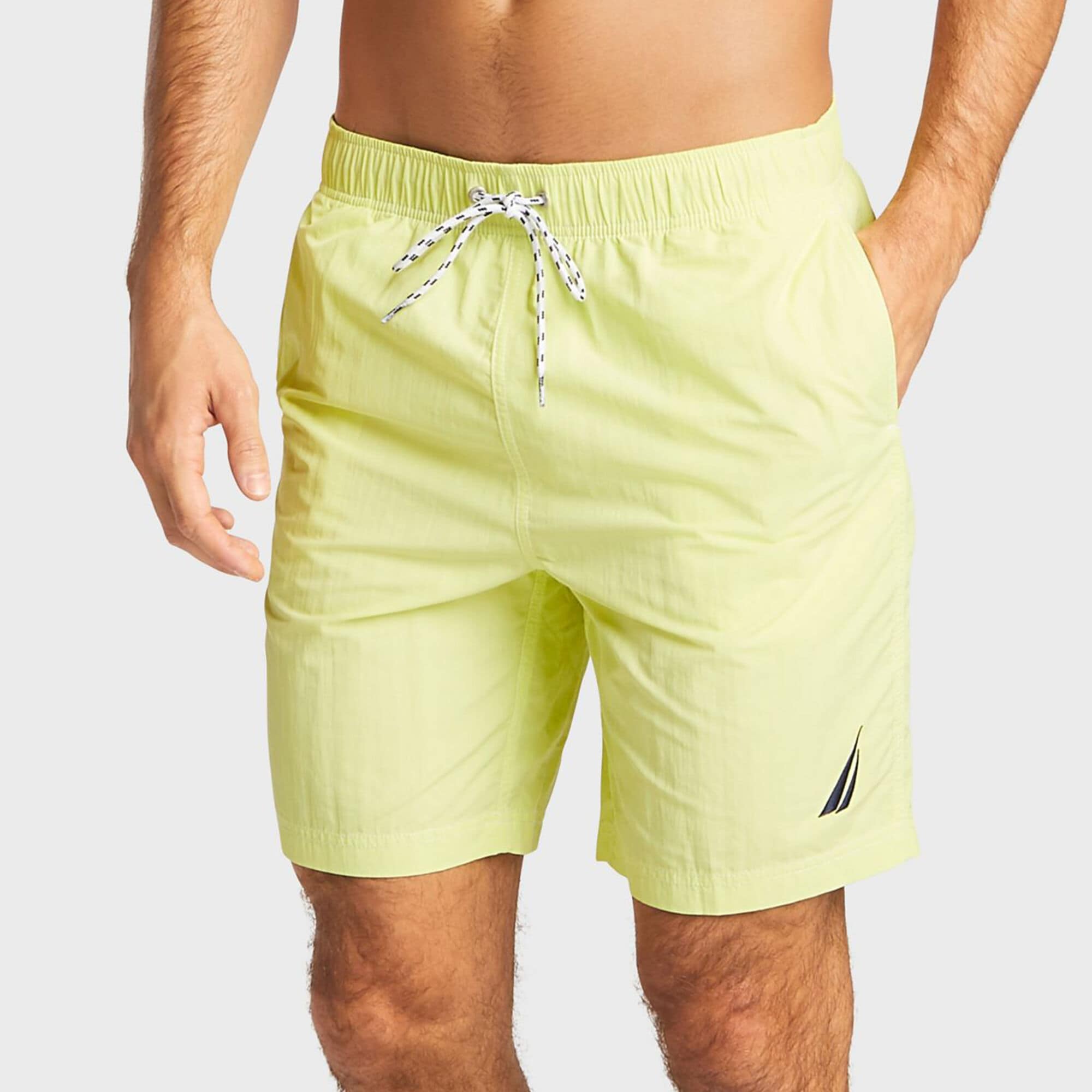Big & Tall Full-Elastic Swim Trunks,Freshlime,large
