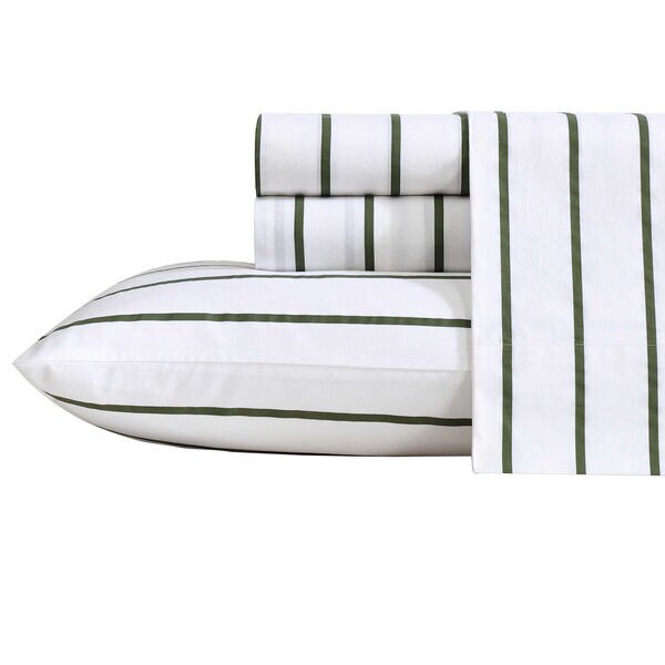 Brenton Stripe Beige King Sheet Set - undefined