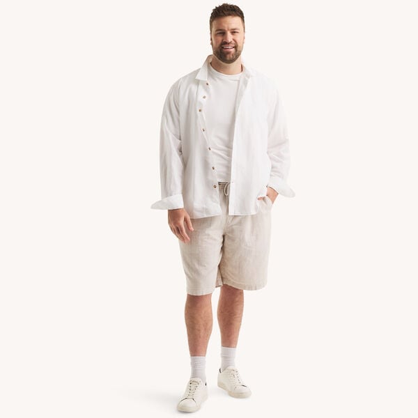 Big & Tall Striped Textured Pull-On Short