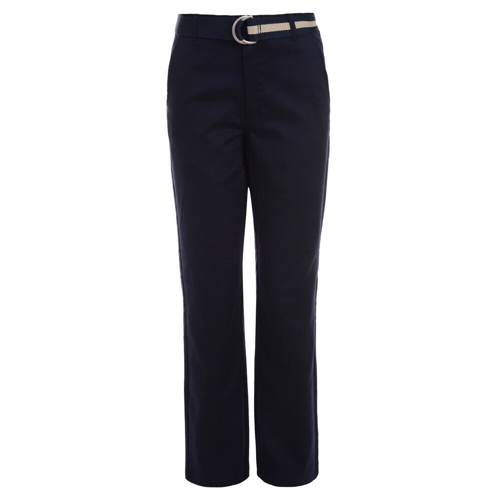 BOYS' HUSKY STRETCH WAIST BELTED PANTS (8H-20H),Workshirt Blue,large