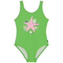 Little Girls' Starfish Flip Swimsuit (4-6X),Shaded Spruce,large