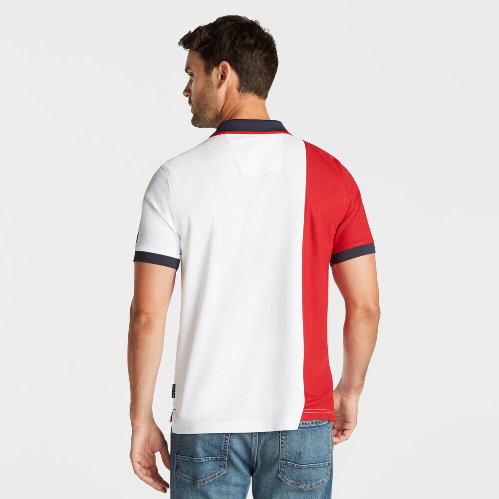 CLASSIC FIT NAVTECH PIECED N-83 PERFORMANCE POLO,Navy,large