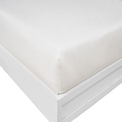 SOLID WHITE QUEEN FITTED SHEET,Antique White Wash,large