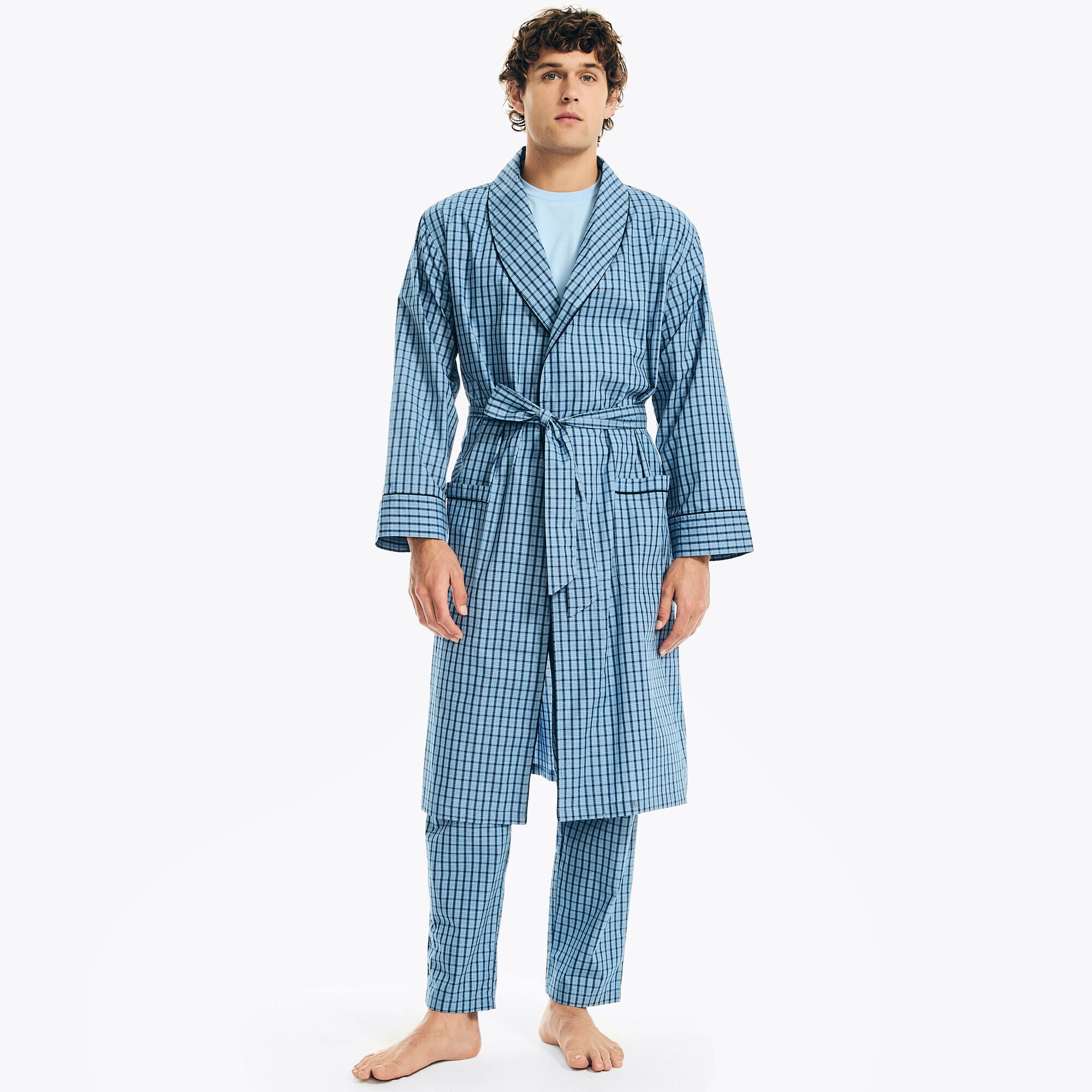 Plaid Woven Robe,Aquasplash,large