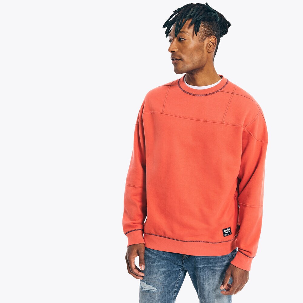 NAUTICA JEANS CO. CREWNECK SWEATSHIRT,Sailor Red,large