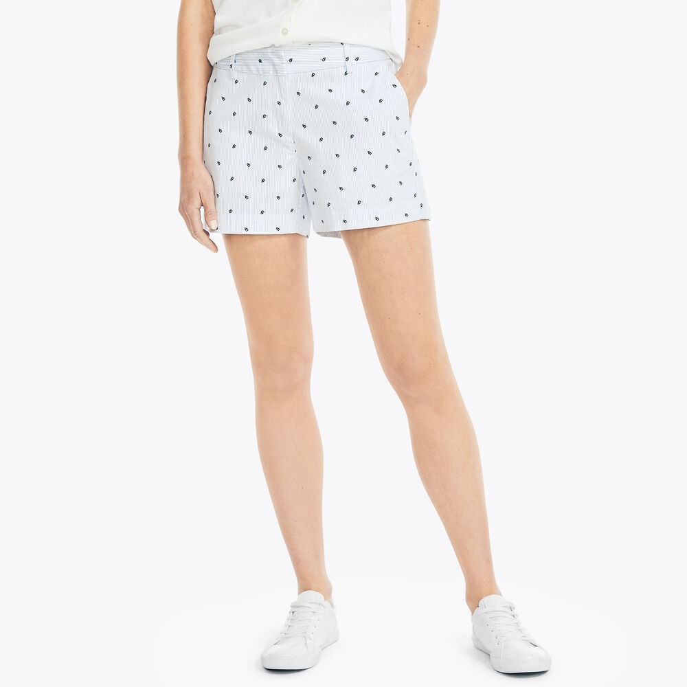4" SAILBOAT PRINT SHORT,Stellar Blue Heather,large
