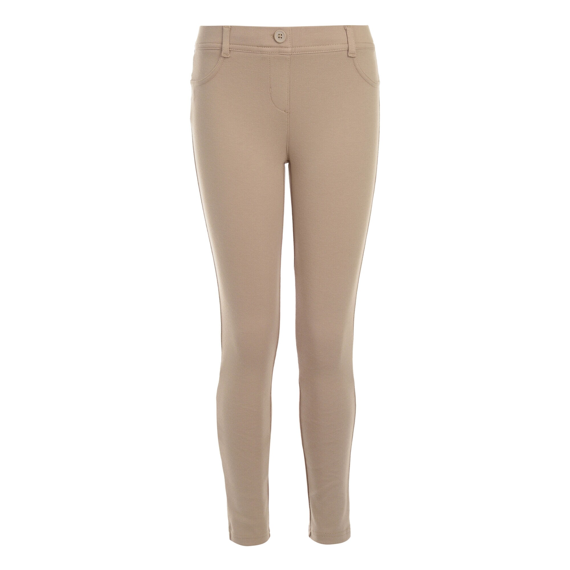 GIRLS' COZY KNIT JEGGING (PLUS SIZES),Khaki,large