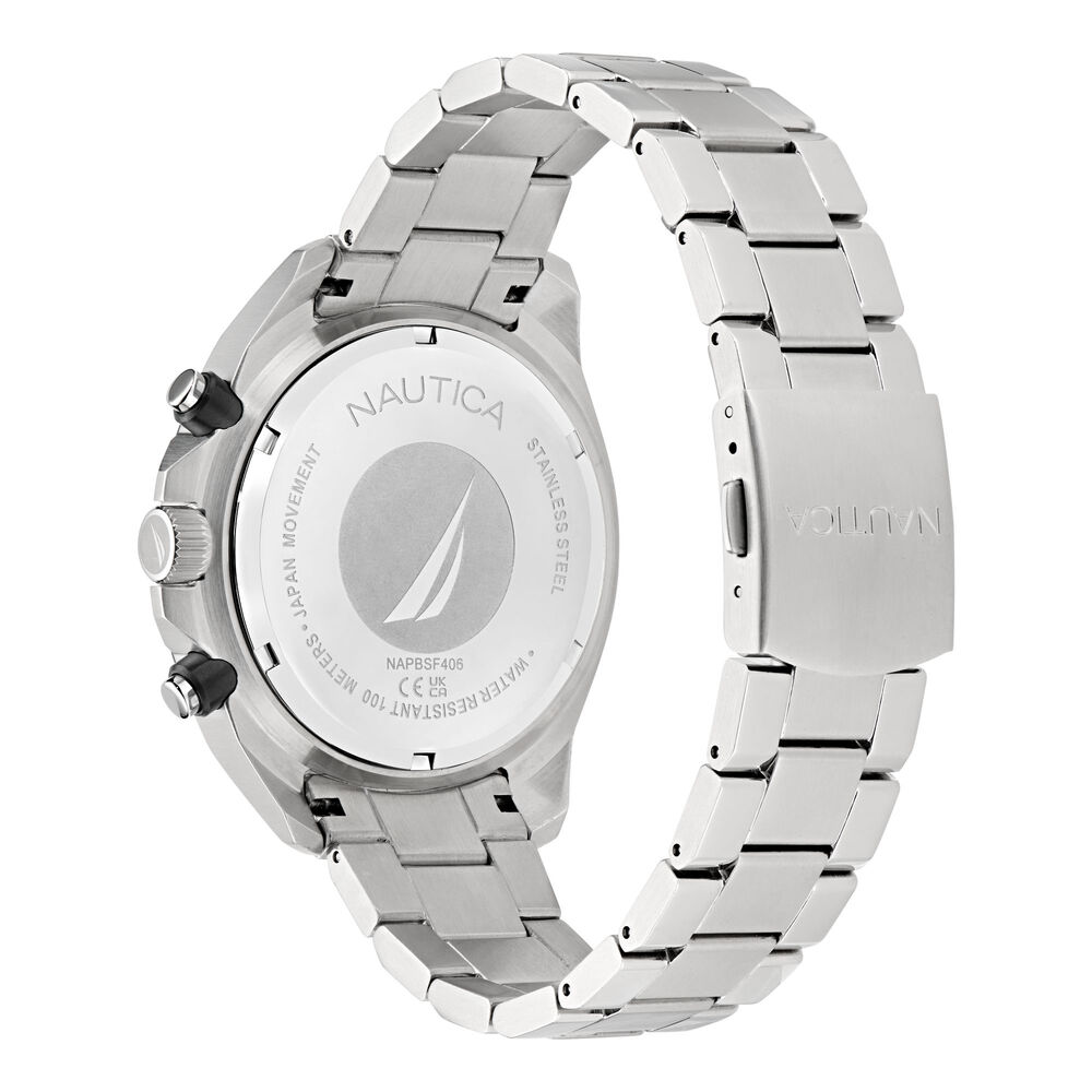 NCT Blue Sail Chronograph Stainless Steel Watch,Moorings Grey Heather,large