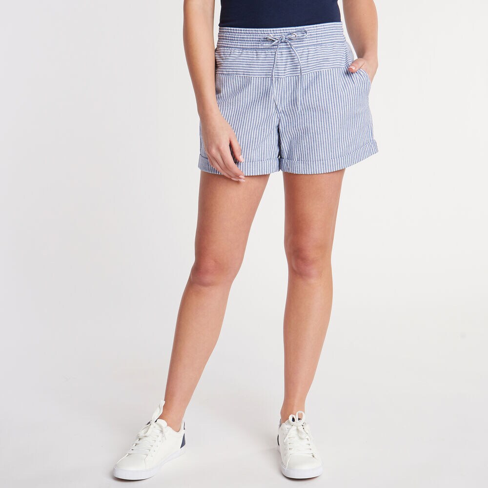 Asbury Classic Fit Stretch Short in Stripe,Deep Navy Heather,large
