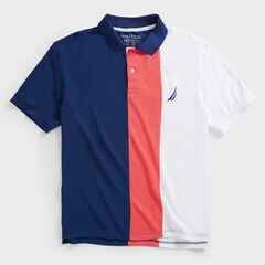 BIG & TALL NAVTECH COLORBLOCK POLO,Estate Blue,large