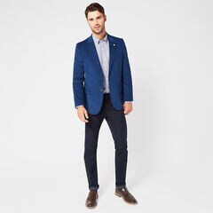 DOBBY WEAVE CORDUROY BLAZER,Tugboat Blue,large