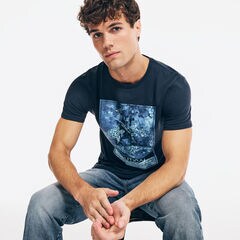 SUSTAINABLY CRAFTED NAUTICA X OCEANA GRAPHIC T-SHIRT,Stellar Blue Heather,large