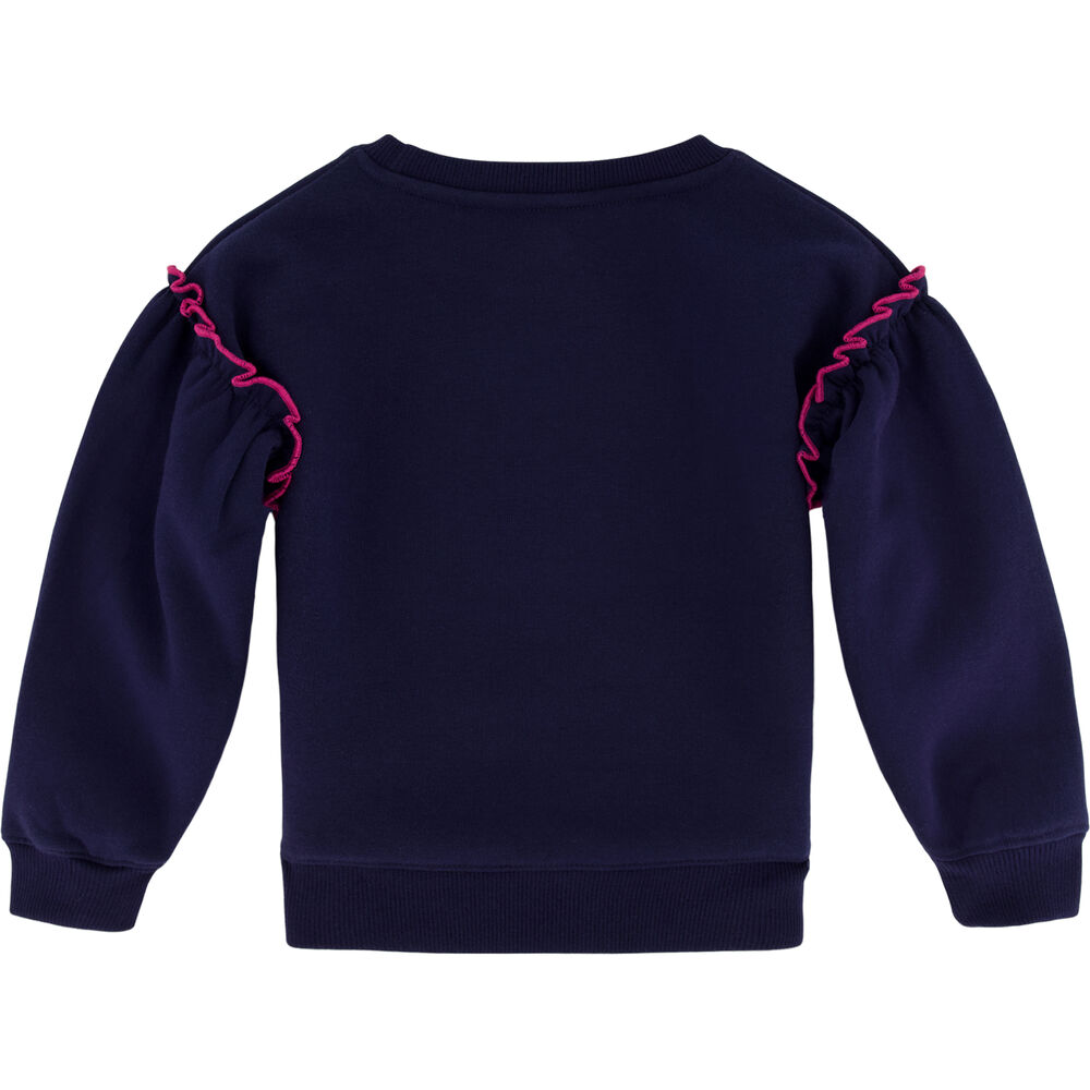 Toddler Girls' Fleece Sweatshirt (2T-4T),Navy,large