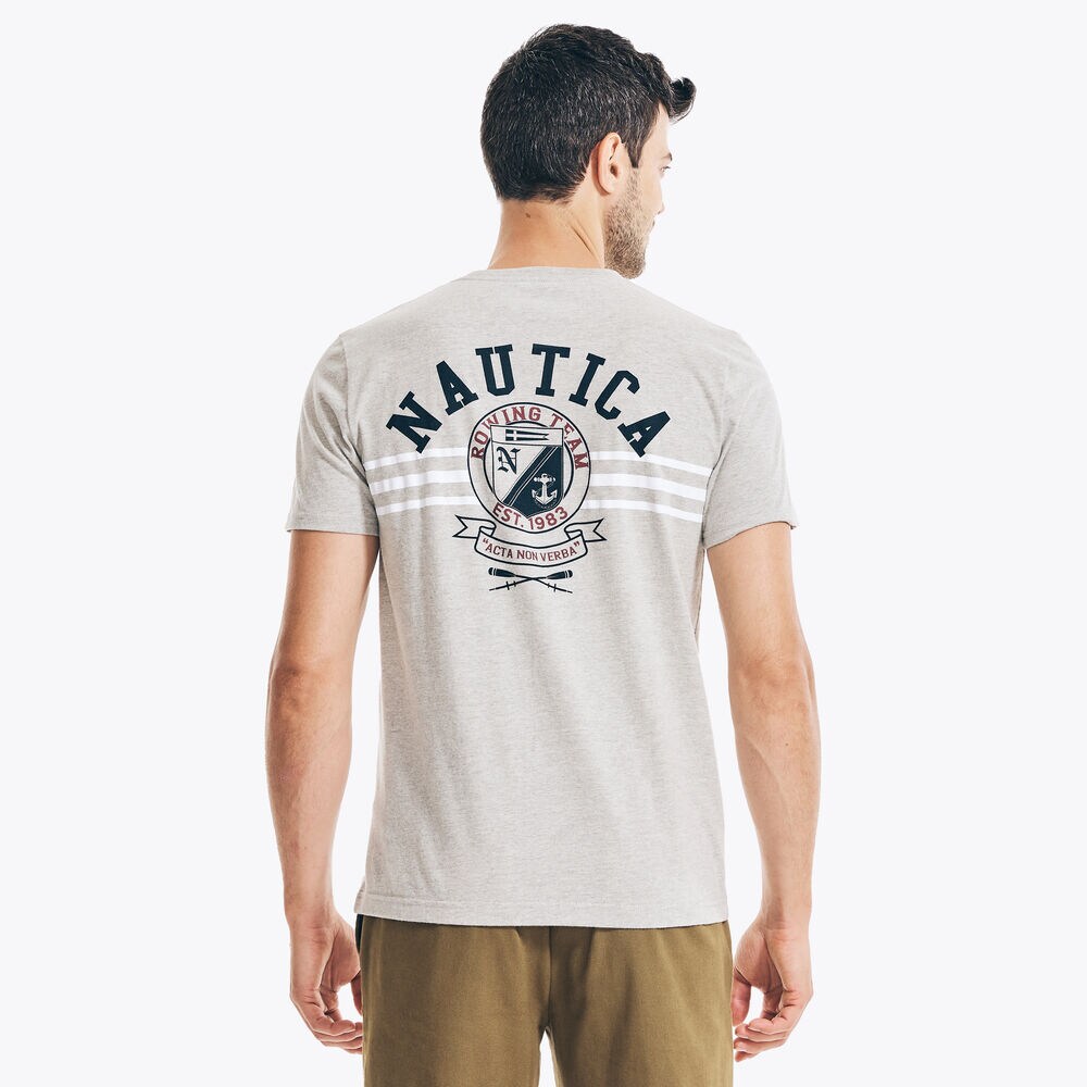 ROWING TEAM GRAPHIC T-SHIRT,Grey Heather,large