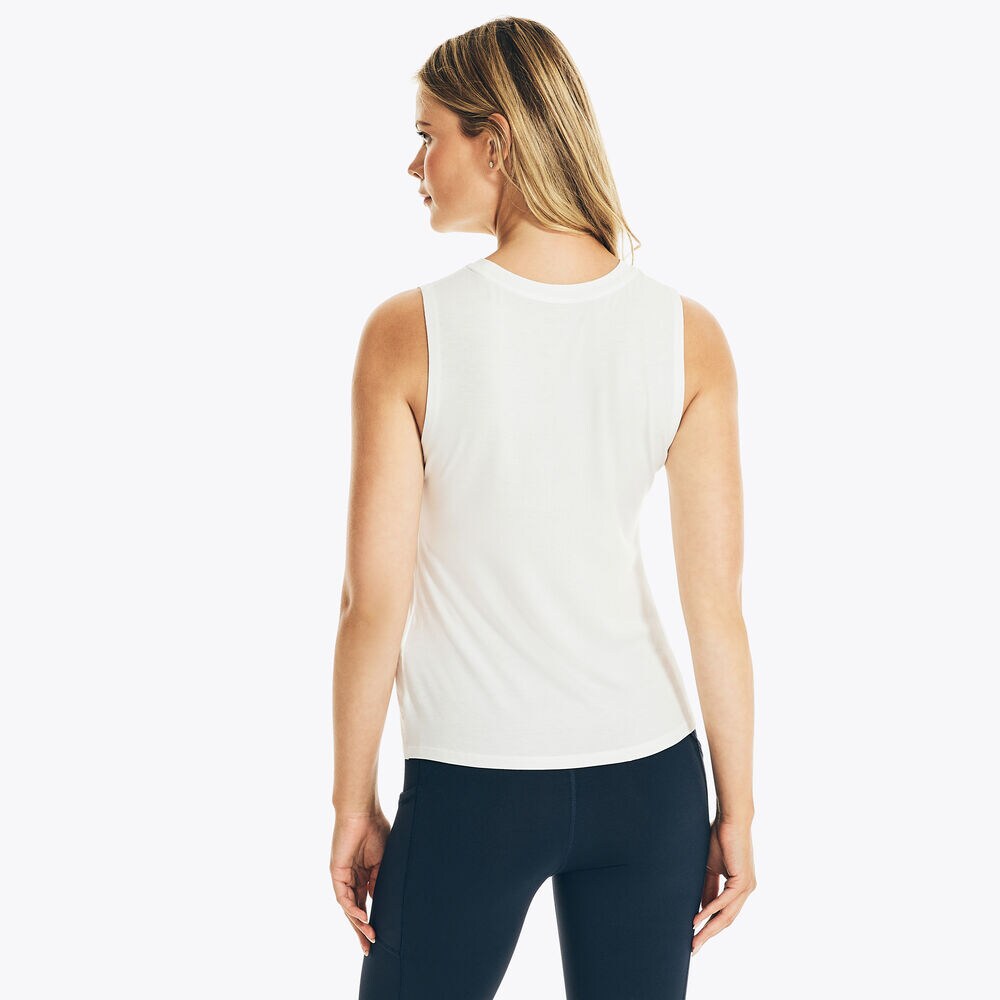 TWIST-FRONT TANK TOP,Marshmallow,large
