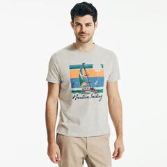 NAUTICA SAILING GRAPHIC T-SHIRT,Grey Heather,large