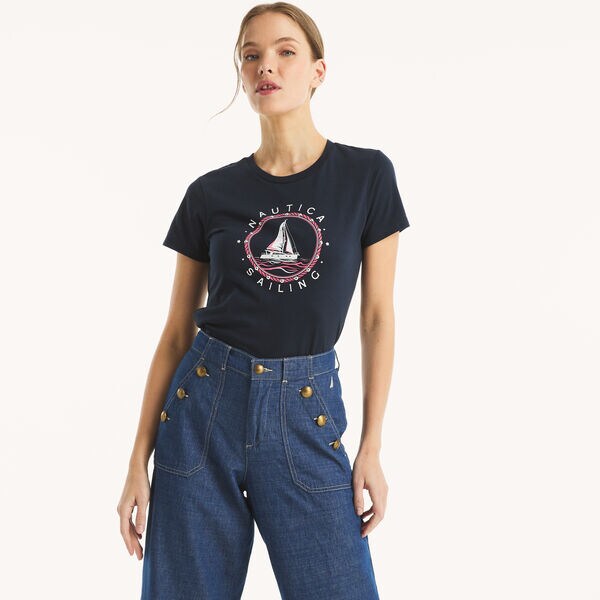 Heritage Sailboat Studded Graphic T-Shirt