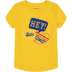 Toddler Girls' Hey Nautica T-Shirt (2T-4T),Neon Yellow,large