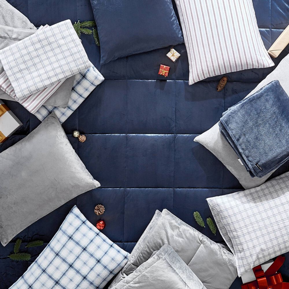 PLAID TWIN SHEET SET,Blue Mirage,large