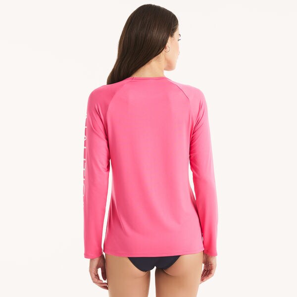 Logo Long-Sleeve Rash Guard Swim Shirt
