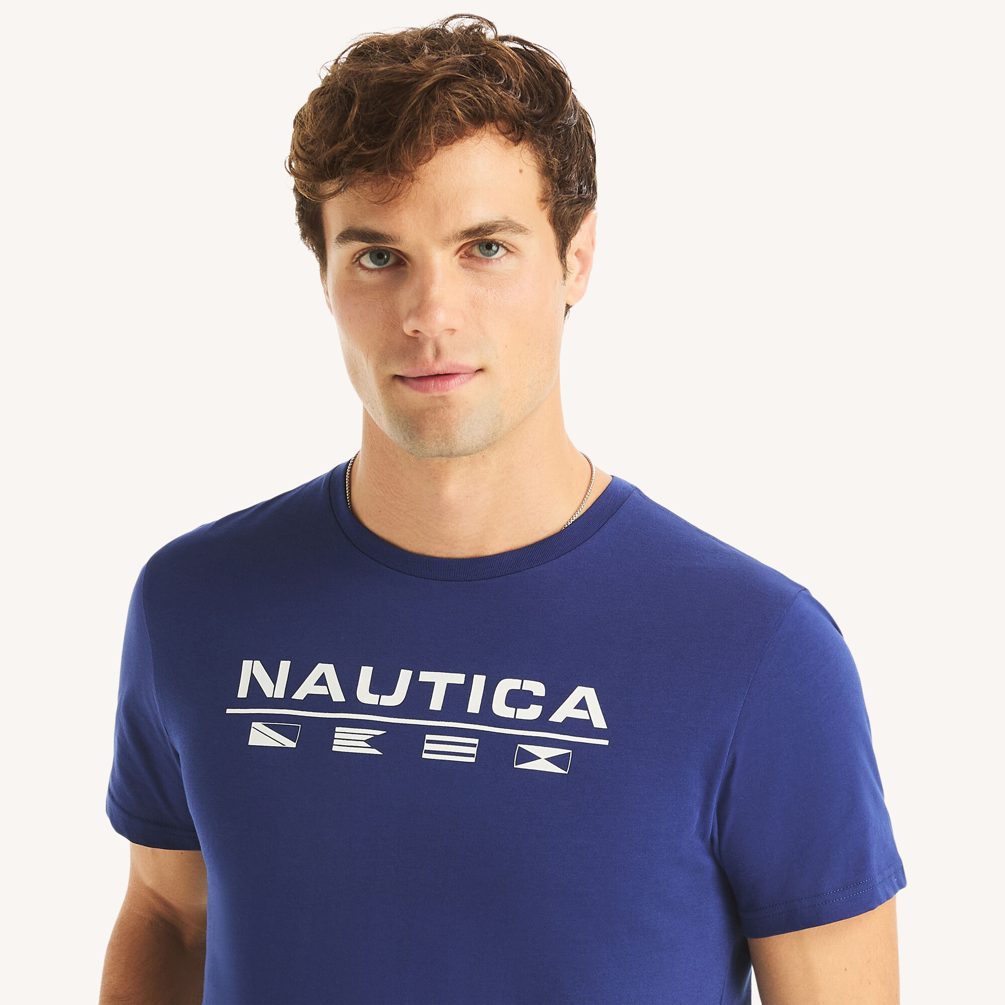 Logo Flag Graphic T-Shirt,Slate Shade Denim Wash,large