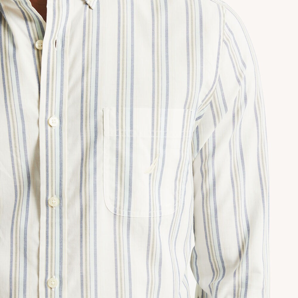 Striped Shirt,Bright White,large