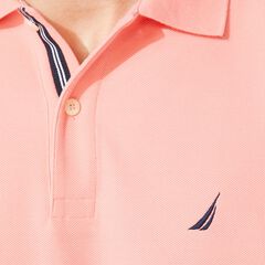 BIG & TALL STRETCH MESH POLO,Pale Coral,large
