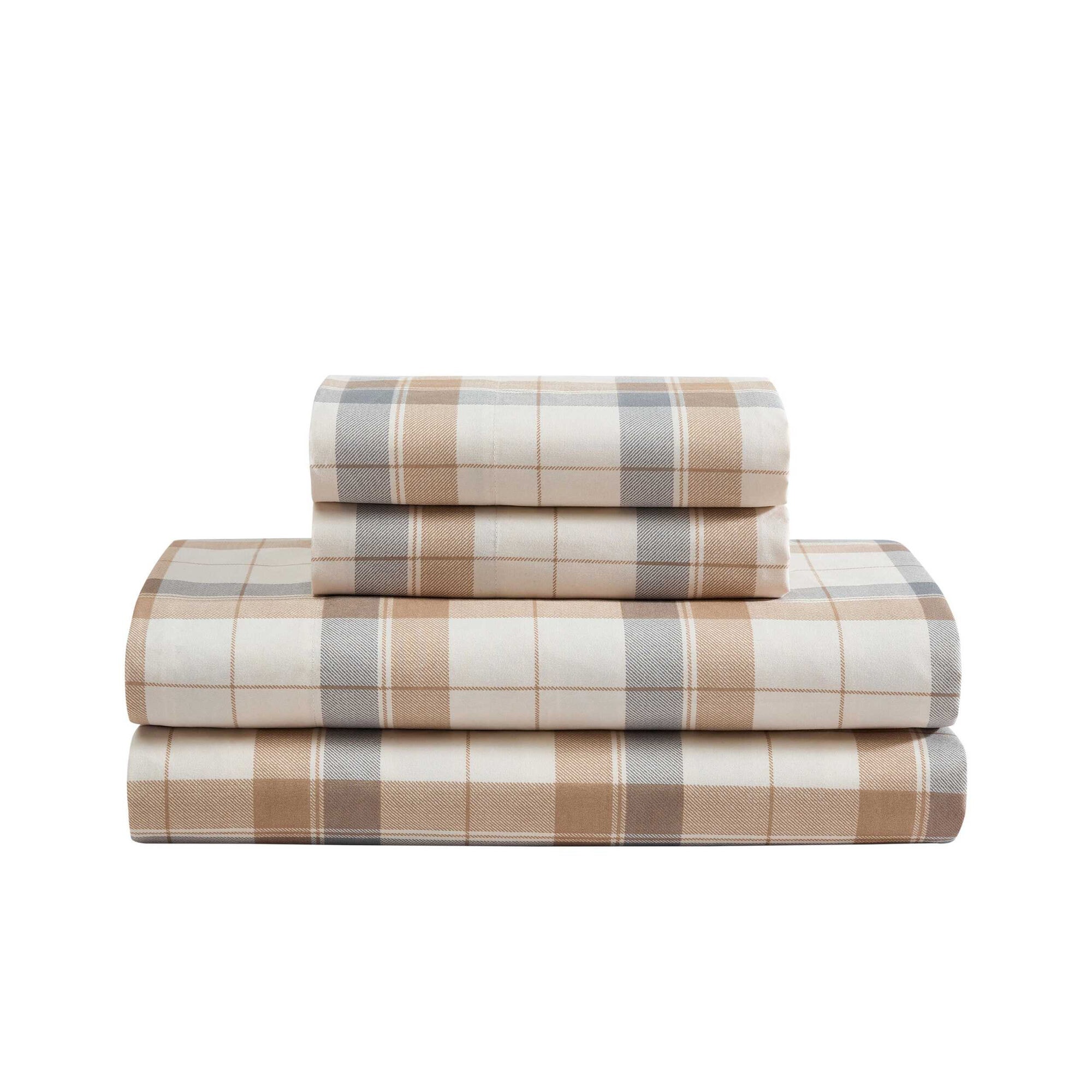 Vintage Trunk Beige Plaid Twin Xl Sheet Set (00199165136904 Home) photo