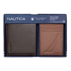 LOGO WALLET GIFT SET,Brown Stone,large