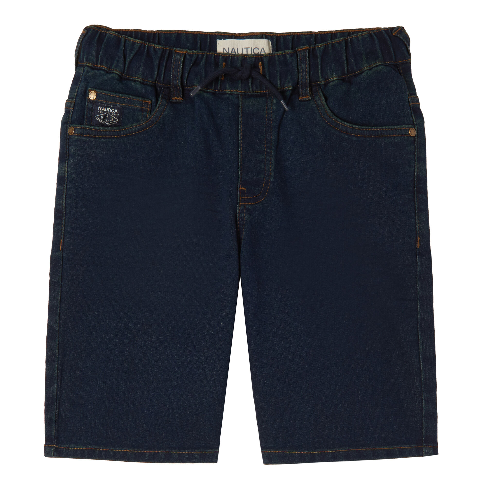 LITTLE BOYS' DENIM KNIT PULL-ON SHORT (4-7),Ballard Blue,large