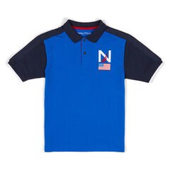 Little Boys' Captain Chest Patch Heritage Polo (4-7),Clear Sky Blue,large