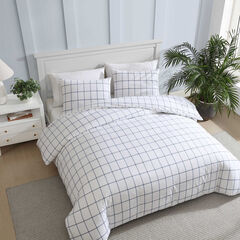 Plot Blue Full/Queen Duvet Cover Set,Blue Mirage,large