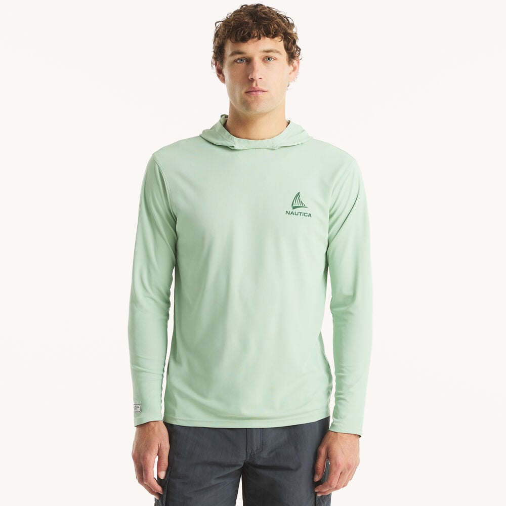 Nautica OTF Performance UPF 50+ Hoodie,Forest Green,large