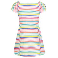 Girls' Empire Striped Dress (7-16),Antique White Wash,large