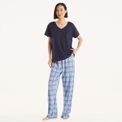 Printed Pajama Pant Set,Federal Blue,large