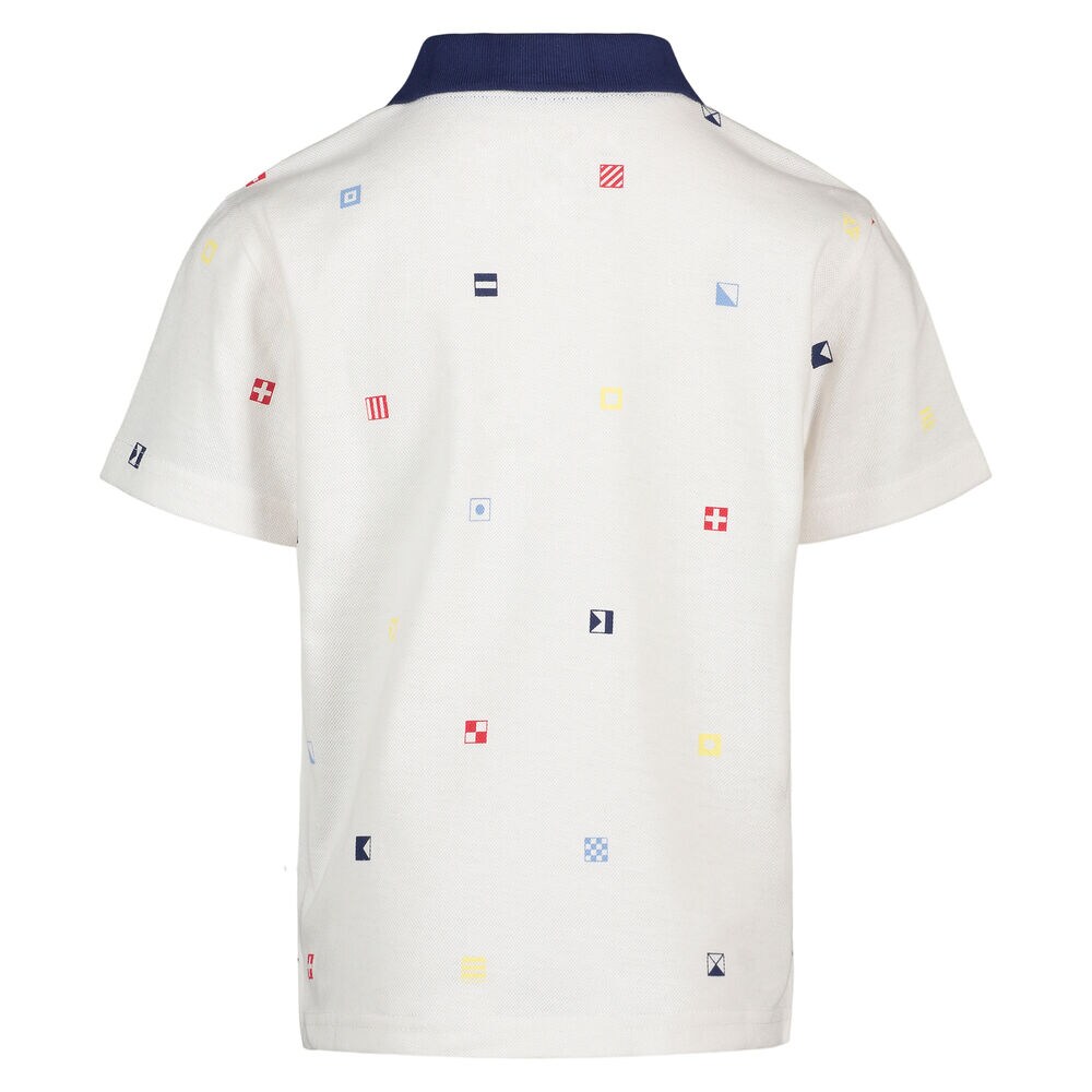TODDLER BOYS' FLAG PRINT POLO (2T-4T),Antique White Wash,large
