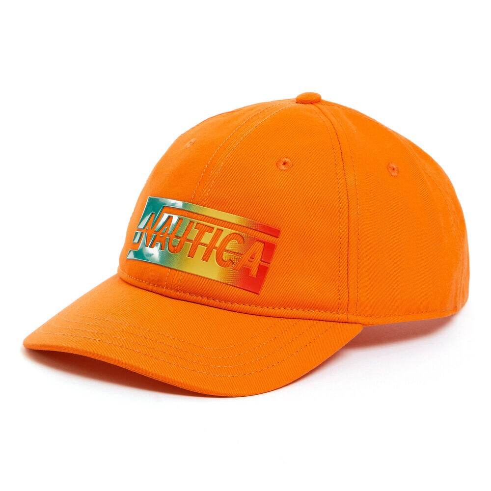 Nautica Multi-Logo Baseball Cap,Suncoast Orange,large