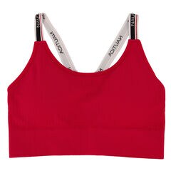 SEAMLESS RIBBED LONGLINE BRAS, 2-PACK,Nautica Red/Orange,large
