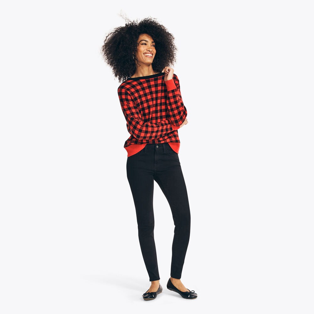 TRUE FLEX MID-RISE SKINNY DENIM,True Black,large