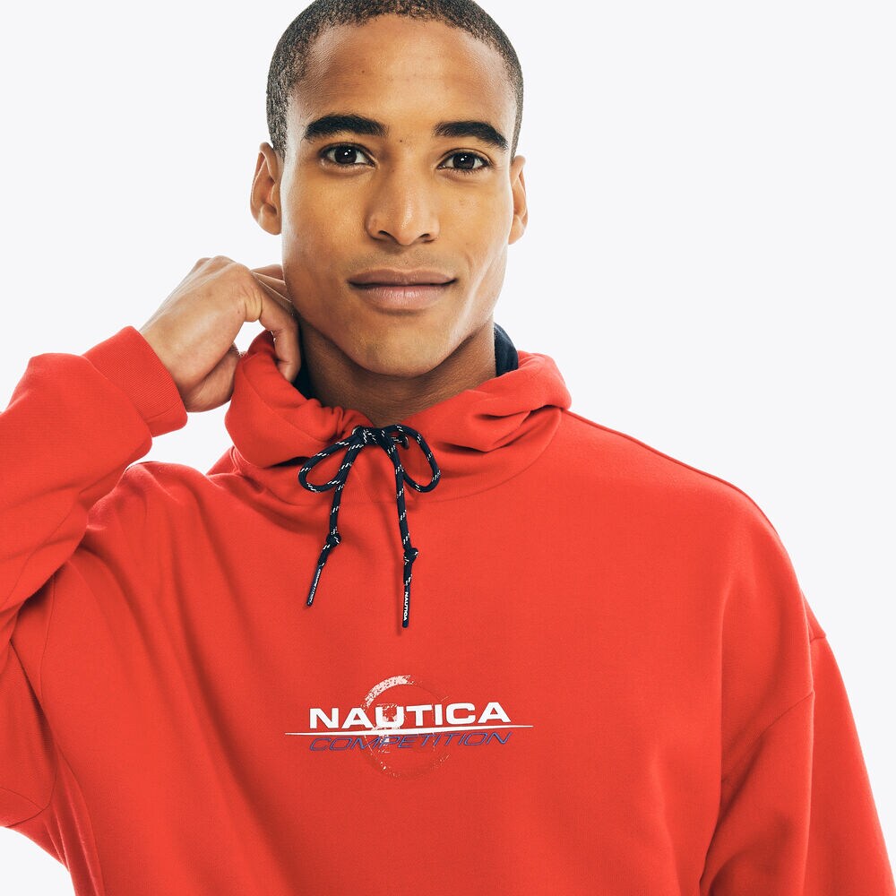 COMPETITION LOGO PULLOVER HOODIE,Tomales Red,large