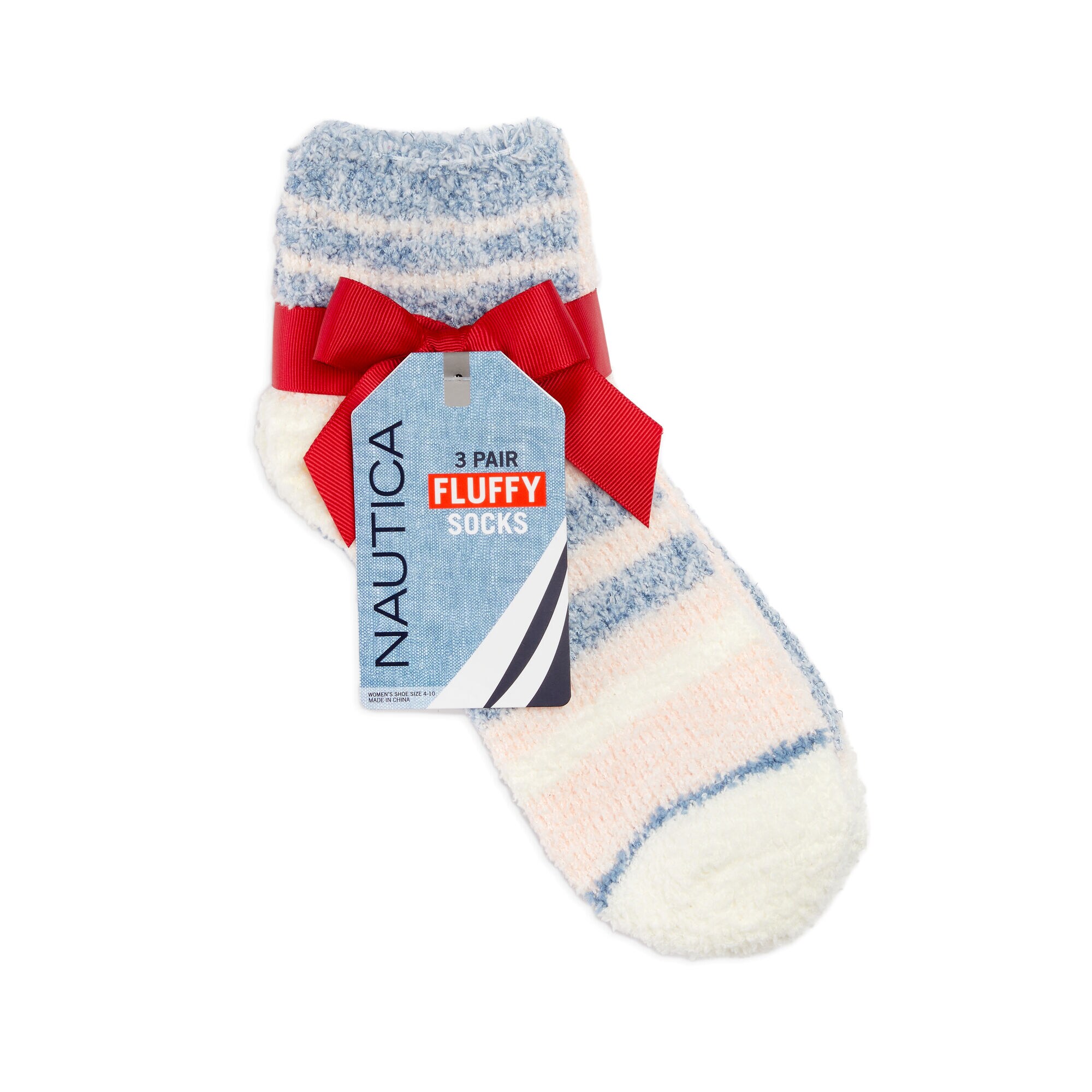 FUZZY MID-CREW SOCKS, 3-PACK,Multi,large