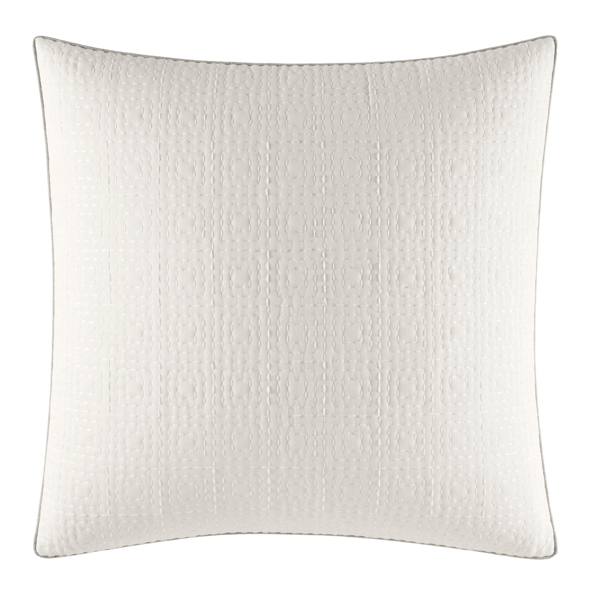 Ripple White Euro Sham,Bright White,large