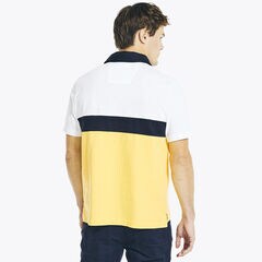 CLASSIC FIT CHEST-STRIPE POLO,Bright White,large