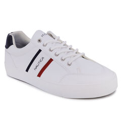 PERFORATED LOGO SNEAKER,Antique White Wash,large
