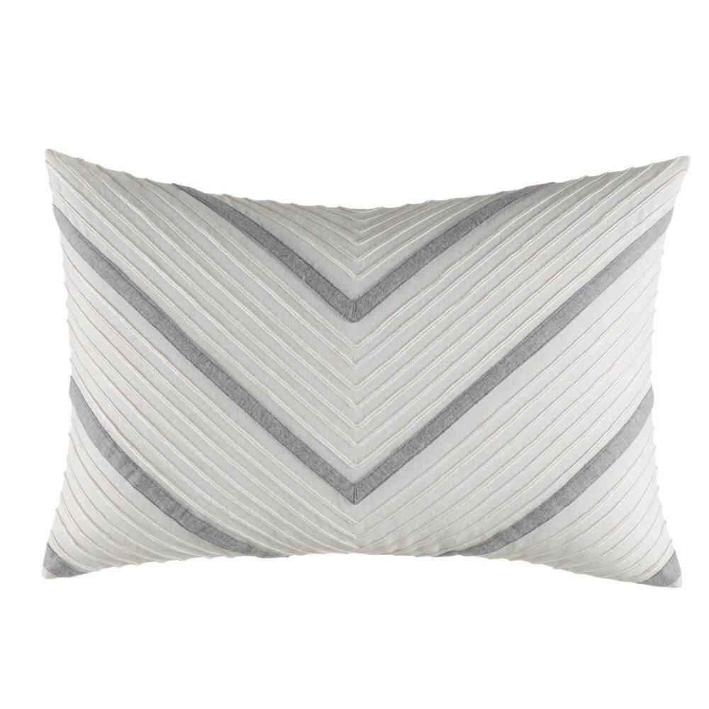 Clearview Ivory Chevron Pillow,Antique White Wash,large