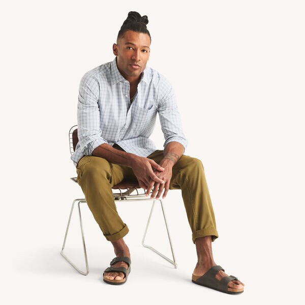 Classic Fit Wrinkle-Resistant Plaid Shirt