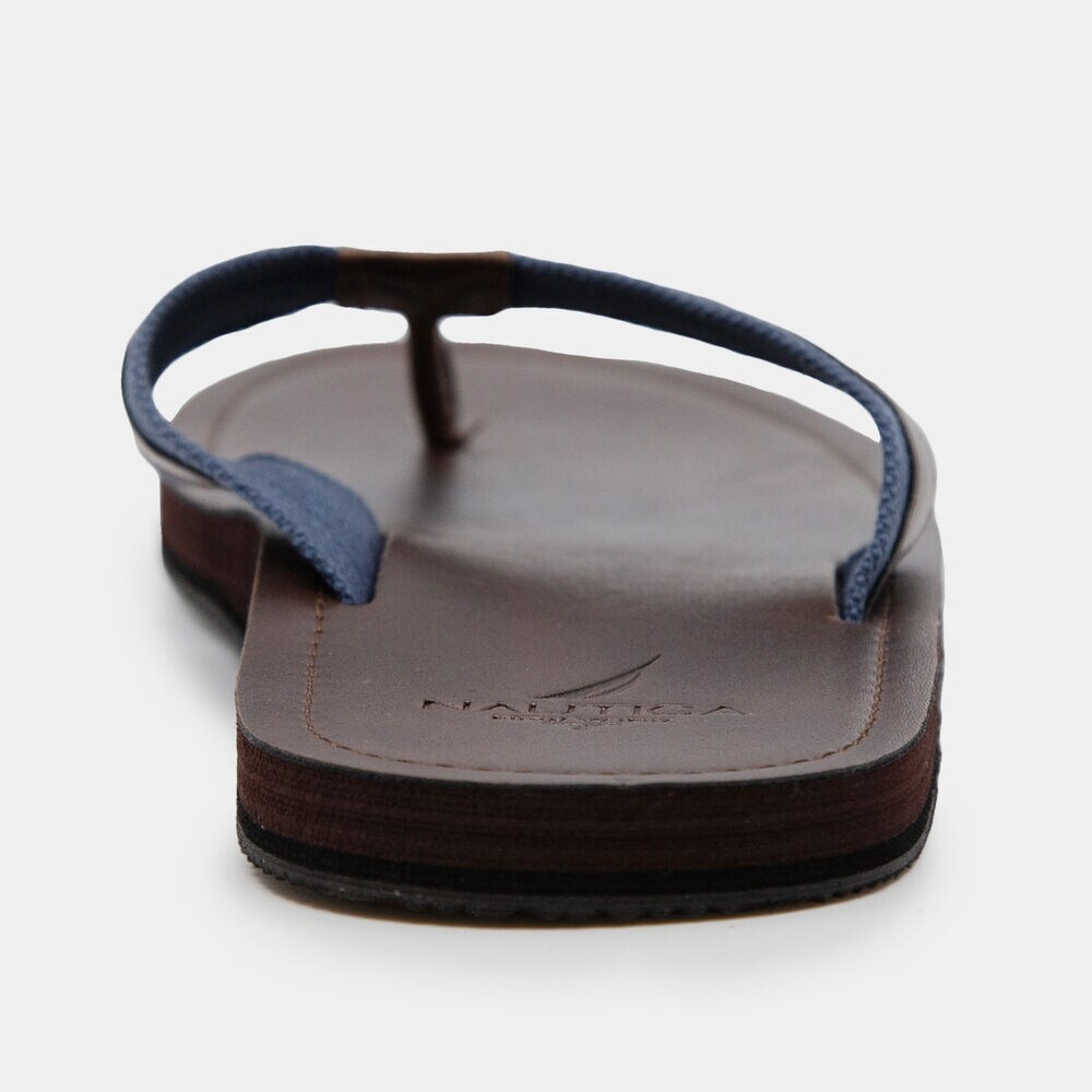 Logo Embossed Flip-Flop,Brown Stone,large